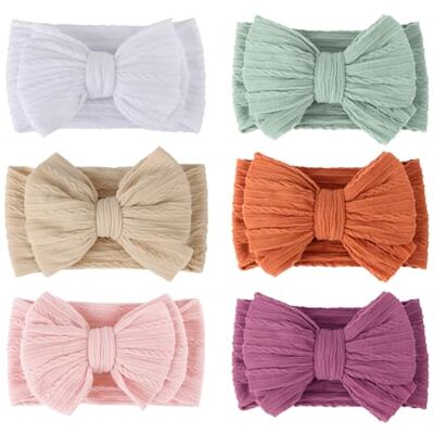 DRESHOW 6 Peças diadema e bandas para cabeça de bebé menina elásticos para recém-nascidos e meninas pequenas acessórios de cabelo DRESHOW 6 Peças diadema e bandas para cabeça de bebé menina elásticos para recém-nascidos e meninas pequenas acessórios de cabelo
