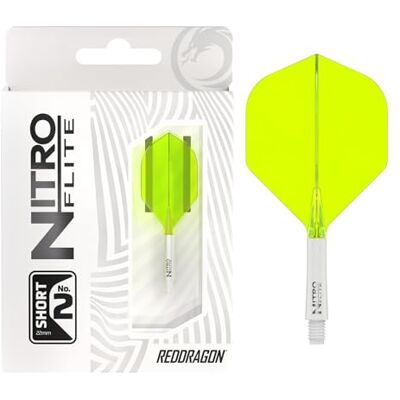 Dragon Dardos – Nitro Flite Sistema de Voo Integrado e Eixo – Nº 2 Forma e design – Branco & Amarelo, Comprimento Curto Dragon Dardos – Nitro Flite Sistema de Voo Integrado e Eixo – Nº 2 Forma e design – Branco & Amarelo, Comprimento Curto