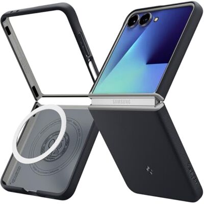 Spigen Capa Nano Pop MagFit para Samsung Galaxy Z Flip 7 Compatível com MagSafe, Black Sesame Spigen Capa Nano Pop MagFit para Samsung Galaxy Z Flip 7 Compatível com MagSafe, Black Sesame