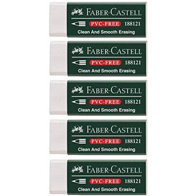 Faber-Castell 188121 Borracha de apagar 7081 N sem PVC, plástico (5 borrachas, cor branca) Faber-Castell 188121 Borracha de apagar 7081 N sem PVC, plástico (5 borrachas, cor branca)