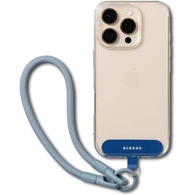 Ringke Holder Link Flow Hand U-Type, correia de pulso para telemóvel, charme de telemóvel bonita leve e ajustável com aba de fixação Urban Blue Ringke Holder Link Flow Hand U-Type, correia de pulso para telemóvel, charme de telemóvel bonita leve e ajustável com aba de fixação Urban Blue
