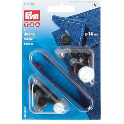 Prym Botões, metal, cobre antigo, 14 mm, altkupfer, 8 Stück, 8 Prym Botões, metal, cobre antigo, 14 mm, altkupfer, 8 Stück, 8
