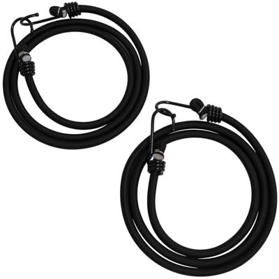 AERZETIX Conjunto de 2 sensores cordão corda elástica de bagagem com 2 ganchos correia 120 cm clipe de extensão para tela cor preta veículo camião teto transporte AERZETIX Conjunto de 2 sensores cordão corda elástica de bagagem com 2 ganchos correia 120 cm clipe de extensão para tela cor preta veículo camião teto transporte