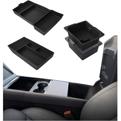 MMOBIEL Organizador de consola para Tesla Model Y/YL Juniper 2025-2026 & Model 3 2023-2025 acessórios 3 peças. Acessórios interiores ABS e silicone – armazenamento, antiderrapante, fácil de limpar MMOBIEL Organizador de consola para Tesla Model Y/YL Juniper 2025-2026 & Model 3 2023-2025 acessórios 3 peças. Acessórios interiores ABS e silicone – armazenamento, antiderrapante, fácil de limpar
