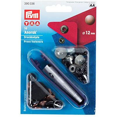 Prym Non-Sew Press Fasteners, metal, Altkupfer, 12 mm Prym Non-Sew Press Fasteners, metal, Altkupfer, 12 mm