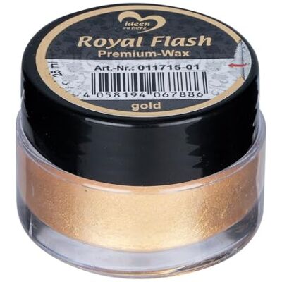 Ideen mit Herz Royal Flash Premium Wax 25 ml, efeito metálico micro brilho (dourado) Ideen mit Herz Royal Flash Premium Wax 25 ml, efeito metálico micro brilho (dourado)