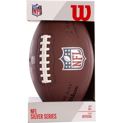 Wilson Bola de futebol americano NFL Duke Réplica com expositor - Wilson Bola de futebol americano NFL Duke Réplica com expositor -