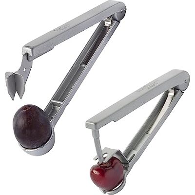 Westmark Conjunto: 1 desossar de cerejas 1 desossar de ameixas para fruta sem caroço pronta para cozinhar, alumínio, com revestimento alimentar, folha de aço inoxidável, Kernex e Steinex Westmark Conjunto: 1 desossar de cerejas 1 desossar de ameixas para fruta sem caroço pronta para cozinhar, alumínio, com revestimento alimentar, folha de aço inoxidável, Kernex e Steinex