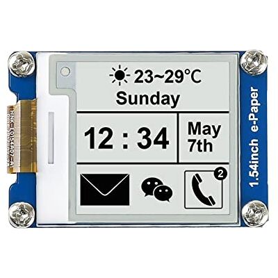 Waveshare 1,54 Inch E-Paper Display painel módulo kit 200 * 200 resolução 3,3 v E-Ink Electronic Screen for Raspberry Pi com SPI Interface Embedded Controller Waveshare 1,54 Inch E-Paper Display painel módulo kit 200 * 200 resolução 3,3 v E-Ink Electronic Screen for Raspberry Pi com SPI Interface Embedded Controller