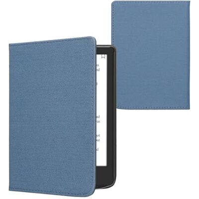 kwmobile Capa compatível com Pocketbook Verse/Verse Lite/Verse Pro/cor/Vivlio Light/Light HD capa para livro eletrónico de tecido cowboy com lapela e fecho de íman kwmobile Capa compatível com Pocketbook Verse/Verse Lite/Verse Pro/cor/Vivlio Light/Light HD capa para livro eletrónico de tecido cowboy com lapela e fecho de íman