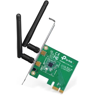 TP-Link TL-WN881ND Cartão WiFi PCIe, 300 Mbps, com antena, para PC TP-Link TL-WN881ND Cartão WiFi PCIe, 300 Mbps, com antena, para PC