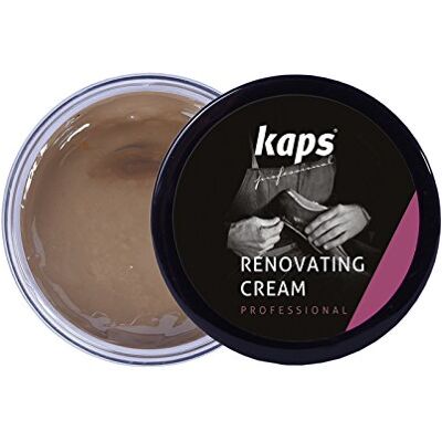 Kaps Creme reparador e renovador para sapatos de couro liso, malas, assentos, reparador de riscos e arranhões, creme renovante, 10 cores (139 castanho médio) Kaps Creme reparador e renovador para sapatos de couro liso, malas, assentos, reparador de riscos e arranhões, creme renovante, 10 cores (139 castanho médio)