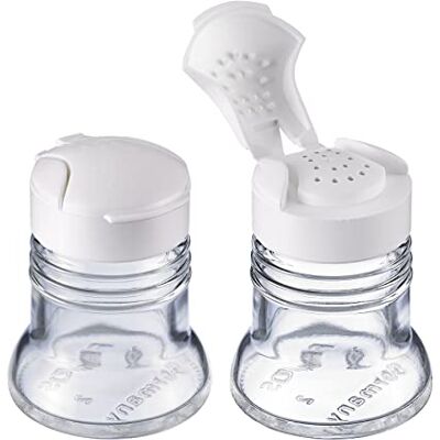Westmark Especiaria universal, capacidade: 40 ml cada, vidro/plástico, paris-Snap, branco/transparente, Westmark Especiaria universal, capacidade: 40 ml cada, vidro/plástico, paris-Snap, branco/transparente,
