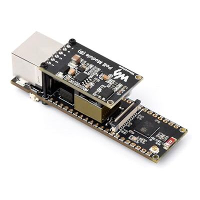 Waveshare ESP32-S3 Eth Development Board, 10/100 Mbps RJ45, Ethernet Port, Wi-Fi e BT Support, 240 MHz Dual Core Processor, Onboard Type-C Port and TF Card Slot, módulo PoE Waveshare ESP32-S3 Eth Development Board, 10/100 Mbps RJ45, Ethernet Port, Wi-Fi e BT Support, 240 MHz Dual Core Processor, Onboard Type-C Port and TF Card Slot, módulo PoE
