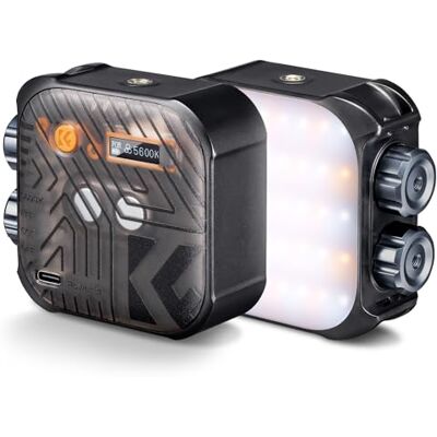 K&F CONCEPT Luz de vídeo LED bicolor 2500K-9900K para Vlogging 2000 mAh recarregável, 15 efeitos de luz, CRI 96+, mini portátil, selfie videoconferência, preto, L01 K&F CONCEPT Luz de vídeo LED bicolor 2500K-9900K para Vlogging 2000 mAh recarregável, 15 efeitos de luz, CRI 96+, mini portátil, selfie videoconferência, preto, L01