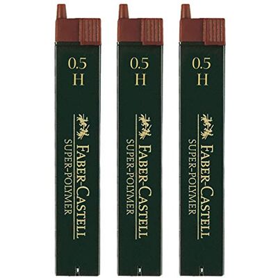 Faber-Castell Minas de polímero superfino (3 latas, 0,5 H) Faber-Castell Minas de polímero superfino (3 latas, 0,5 H)
