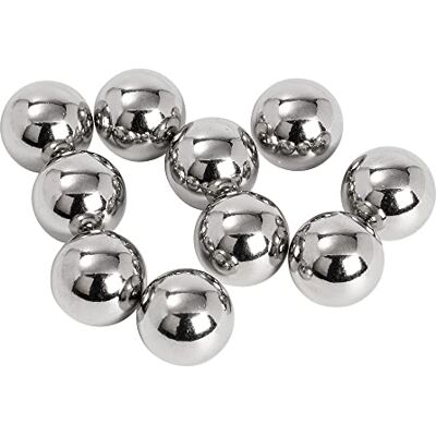 Ideen mit Herz Bolas de aço inoxidável, diâmetro de 15 mm, 10 unidades Ideen mit Herz Bolas de aço inoxidável, diâmetro de 15 mm, 10 unidades