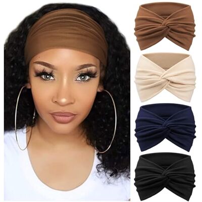 DRESHOW 4 peças diadema para mulher turbante boémia elástico fita faixa de cabelo faixa de cabeça acessórios para o cabelo DRESHOW 4 peças diadema para mulher turbante boémia elástico fita faixa de cabelo faixa de cabeça acessórios para o cabelo