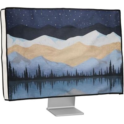 kwmobile Capa compatível com monitor de 24-26" protetor anti-poeira e anti-impressões digitais para monitor noite de estrelas lago kwmobile Capa compatível com monitor de 24-26" protetor anti-poeira e anti-impressões digitais para monitor noite de estrelas lago