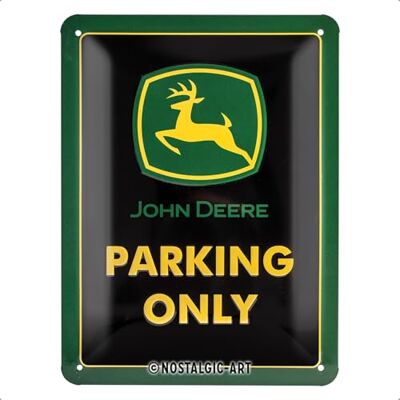 Cartaz metálico retro, 15 x 20 cm, John Deere Parking Only Cartaz metálico retro, 15 x 20 cm, John Deere Parking Only