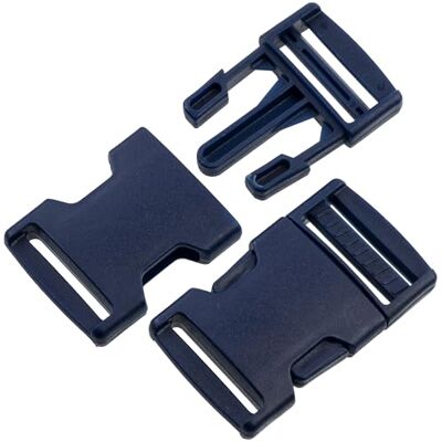 AERZETIX Fivelas ajustáveis com abertura rápida para mochilas, correias, tiracoloeiras e decoração pino de 30 mm de plástico, Azul escuro 30 mm 6 peças AERZETIX Fivelas ajustáveis com abertura rápida para mochilas, correias, tiracoloeiras e decoração pino de 30 mm de plástico, Azul escuro 30 mm 6 peças