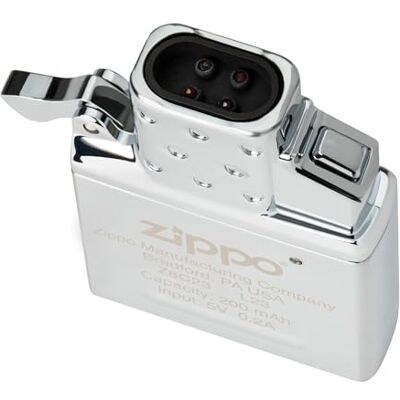 Zippo Inserção de arco duplo para isqueiros de tempestade, inserção recarregável para isqueiros, certificado CE, compatível com todas as carcaças clássicas – USB-A Zippo Inserção de arco duplo para isqueiros de tempestade, inserção recarregável para isqueiros, certificado CE, compatível com todas as carcaças clássicas – USB-A