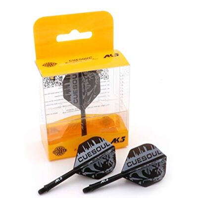 CUESOUL Rost Eixos de dardos integrados e voos de dardos de forma padrão, conjunto de 3 padrões Cool Man (CSAK-51XSG) CUESOUL Rost Eixos de dardos integrados e voos de dardos de forma padrão, conjunto de 3 padrões Cool Man (CSAK-51XSG)