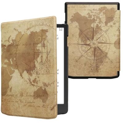 Kwmobile - Pocketbook Inkpad 4/Color 3/Color 2 - Pele - Fecho magnético - Case Kwmobile - Pocketbook Inkpad 4/Color 3/Color 2 - Pele - Fecho magnético - Case