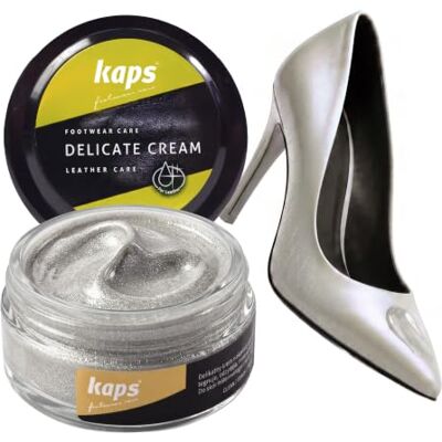 Kaps Creme para cuidados com o sapato, cuidado intensivo e nutritivo com o couro, delicado, 70 cores, 404 Platina Platina Kaps Creme para cuidados com o sapato, cuidado intensivo e nutritivo com o couro, delicado, 70 cores, 404 Platina Platina