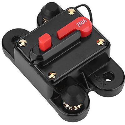 Walfront Disjuntor 250A Reinício automático para carro, barco marinho, motocicleta, áudio estéreo e elétrico com fusível integrado inversor Walfront Disjuntor 250A Reinício automático para carro, barco marinho, motocicleta, áudio estéreo e elétrico com fusível integrado inversor