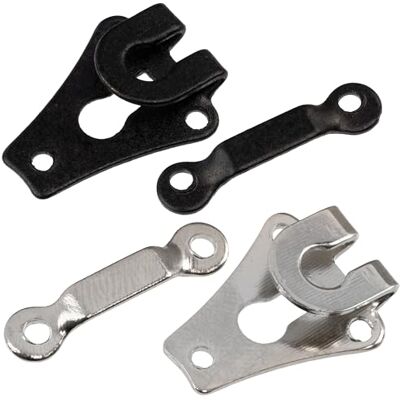 AERZETIX Conjunto de 10 fechos de gancho invisíveis para calças, saias, fatos, trabalhos manuais têxteis cor prata e preto em metal AERZETIX Conjunto de 10 fechos de gancho invisíveis para calças, saias, fatos, trabalhos manuais têxteis cor prata e preto em metal