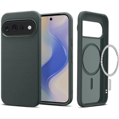 Spigen Capa Liquid Air MagFit para Google Pixel 11 Pro XL Compatível com Pixelsnap e MagSafe, verde ciano Spigen Capa Liquid Air MagFit para Google Pixel 11 Pro XL Compatível com Pixelsnap e MagSafe, verde ciano