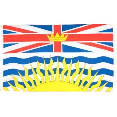AZ FLAG Bandeira da Colúmbia Britânica 90 x 60 cm Bandeira da Província Canadá de British Columbia 100% poliéster com ilhoses de metal integrados, 50 g, cores vivas e resistentes à descoloração Uso interior y exterior Enseña canadiense British Columbia AZ FLAG Bandeira da Colúmbia Britânica 90 x 60 cm Bandeira da Província Canadá de British Columbia 100% poliéster com ilhoses de metal integrados, 50 g, cores vivas e resistentes à descoloração Uso interior y exterior Enseña canadiense British Columbia