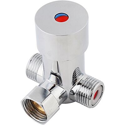 Walfront G1/2 Controlo de temperatura misturador válvula térmica de latão para torneiras automáticas Walfront G1/2 Controlo de temperatura misturador válvula térmica de latão para torneiras automáticas
