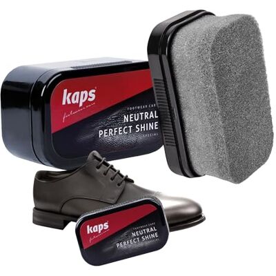 Kaps Esponja brilhante de calçado para brilho instantâneo, para sapatos, botas e bolsas de couro, Shine de , 3 cores, Transparente, Tamanho único Kaps Esponja brilhante de calçado para brilho instantâneo, para sapatos, botas e bolsas de couro, Shine de , 3 cores, Transparente, Tamanho único