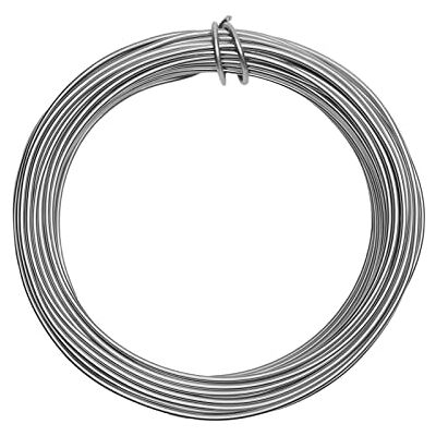 Creative Fio de alumínio para artesanato 37 m x 2,5 mm prata (prateado) fio flexível metálico para bijuteria e arranjos florais Creative Fio de alumínio para artesanato 37 m x 2,5 mm prata (prateado) fio flexível metálico para bijuteria e arranjos florais