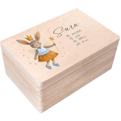 Creative Caja de Recuerdos Personalizada para Bebés/Regalo Niños Nacimiento Personalizado con Nombre Motivo Conejo Hada Cajas de Madera Personalizadas Personalizados Niño y Niña Creative Caja de Recuerdos Personalizada para Bebés/Regalo Niños Nacimiento Personalizado con Nombre Motivo Conejo Hada Cajas de Madera Personalizadas Personalizados Niño y Niña