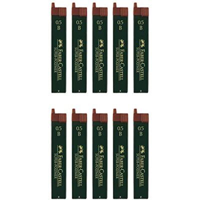 Faber-Castell Minas finas de polímero SUPER (0,5 B, quantidade 10) Faber-Castell Minas finas de polímero SUPER (0,5 B, quantidade 10)