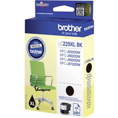 Brother LC229XLN cartucho de tinta preto de longa duração (duração estimada: até 2.400 páginas de acordo com ISO/IEC 24711), LC229XLBK Brother LC229XLN cartucho de tinta preto de longa duração (duração estimada: até 2.400 páginas de acordo com ISO/IEC 24711), LC229XLBK