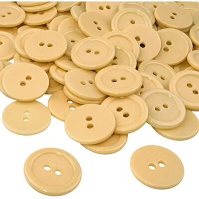 AERZETIX Conjunto de 50 botões de costura redondos Ø 20 x 2,2 mm com 2 orifícios 32 L L32 cor creme escuro em plástico diâmetro de abertura 2 mm merceria/roupa/moda AERZETIX Conjunto de 50 botões de costura redondos Ø 20 x 2,2 mm com 2 orifícios 32 L L32 cor creme escuro em plástico diâmetro de abertura 2 mm merceria/roupa/moda