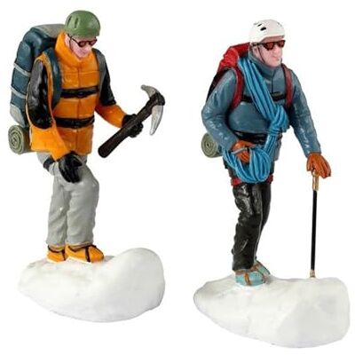 Lemax Conjunto de duas peças de alpinistas de resina "MOUNTAINEERS" Vail Village Lemax Conjunto de duas peças de alpinistas de resina "MOUNTAINEERS" Vail Village