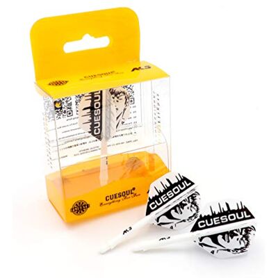 CUESOUL Rost Eixos de dardos integrados e voos de dardos de forma padrão, conjunto de 3 padrões Cool Man (CSAK-58XSG) CUESOUL Rost Eixos de dardos integrados e voos de dardos de forma padrão, conjunto de 3 padrões Cool Man (CSAK-58XSG)