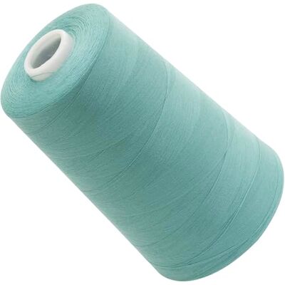 AERZETIX Bobina cónica de linha de costura 120 (40/2) 4000 m em poliéster cor verde turquesa pastel escuro confeção merçaria cordão costura roupa de couro AERZETIX Bobina cónica de linha de costura 120 (40/2) 4000 m em poliéster cor verde turquesa pastel escuro confeção merçaria cordão costura roupa de couro
