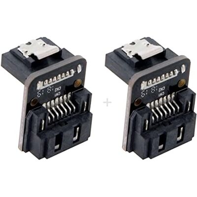 chenyang Conector SATA de 7 pinos macho a fêmea em ângulo de 90 graus acima, adaptador conversor de placa-mãe para SSD HDD de secretária 6 Gbps chenyang Conector SATA de 7 pinos macho a fêmea em ângulo de 90 graus acima, adaptador conversor de placa-mãe para SSD HDD de secretária 6 Gbps