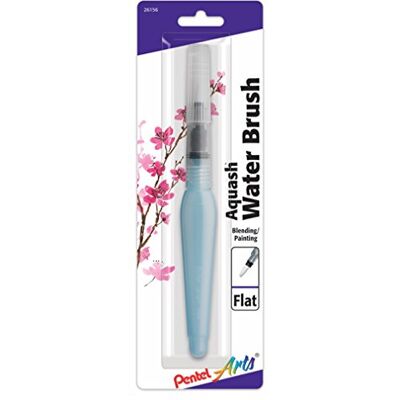 Pentel Arts Aquash escova de água, ponta fina, cor branca Pentel Arts Aquash escova de água, ponta fina, cor branca