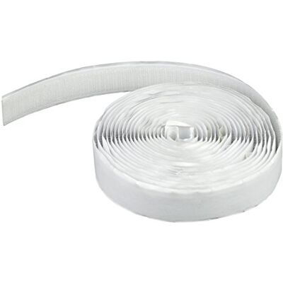 Apalus Fita de fixação com encosto autocolante para mosquiteira de portas, 630 x 2 cm, branco Apalus Fita de fixação com encosto autocolante para mosquiteira de portas, 630 x 2 cm, branco
