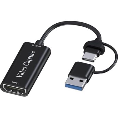 MMOBIEL Capturador de vídeo USB-A/USB-C 3.0 para HDMI 60FPS MAX 4K a 1080p, transmissão ao vivo de vídeo, para PS5, PS4, Xbox, Switch, OBS, PC MMOBIEL Capturador de vídeo USB-A/USB-C 3.0 para HDMI 60FPS MAX 4K a 1080p, transmissão ao vivo de vídeo, para PS5, PS4, Xbox, Switch, OBS, PC