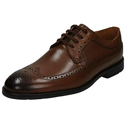 Clarks Ronnie Limit Brogues para homem, Braun British Tan Leather, 42 UE Clarks Ronnie Limit Brogues para homem, Braun British Tan Leather, 42 UE
