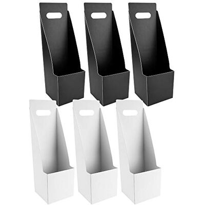 Ideen mit Herz Caixas de presente para plantas 11 cm x 11 cm 35 cm de altura 6 unidades 3 x branco 3 x preto Ideen mit Herz Caixas de presente para plantas 11 cm x 11 cm 35 cm de altura 6 unidades 3 x branco 3 x preto