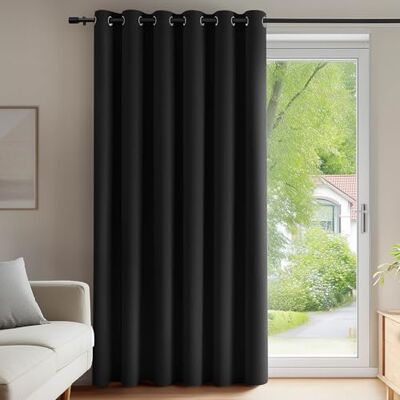 Deconovo - Cortinas blackout com anéis - 203x214 cm - Preto - Curtain Deconovo - Cortinas blackout com anéis - 203x214 cm - Preto - Curtain